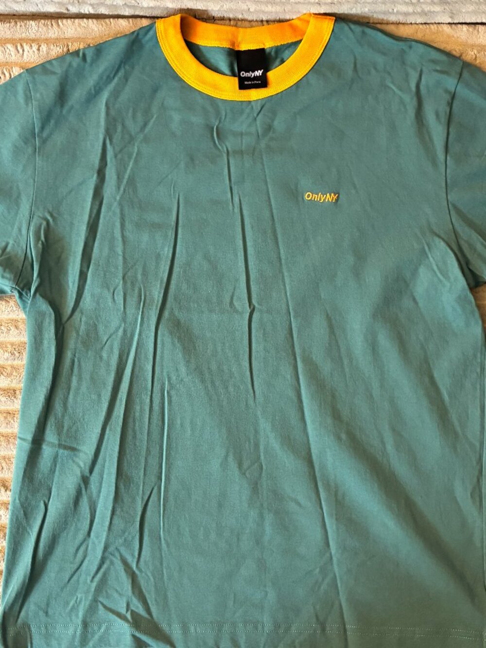 Only NY Core Logo Ringer Tee Green Size M